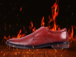 5001 Tan-11 Rhynos Tan color Derby shoe on Fire
