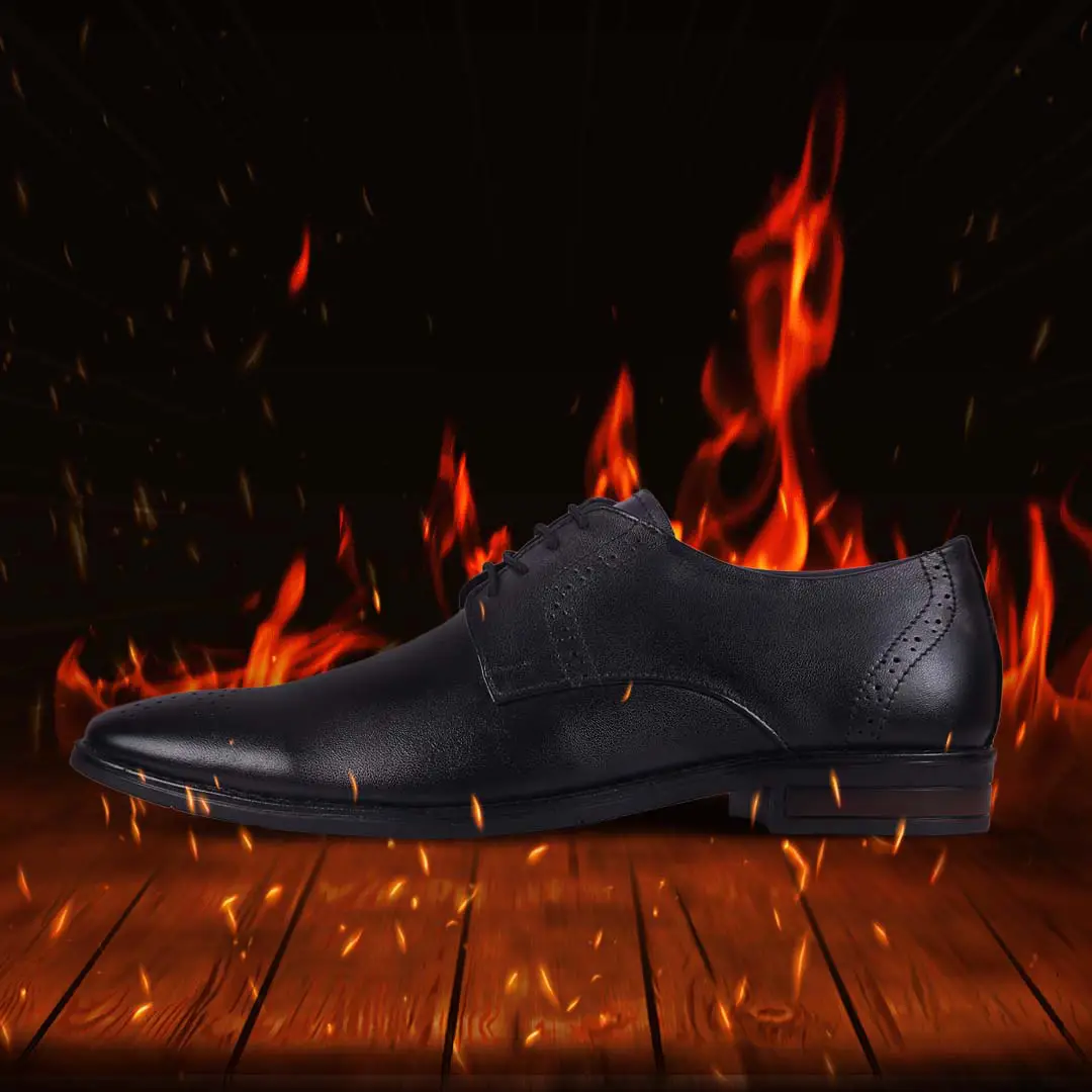 5001 Tan-11 Rhynos Tan color Derby shoe on Fire - Image 2