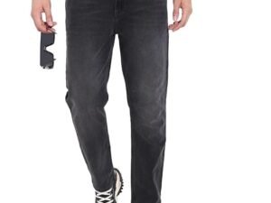 The Indian Garage Co Men Slim Straight Fit Solid Mid-Rise Stretchable Jeans