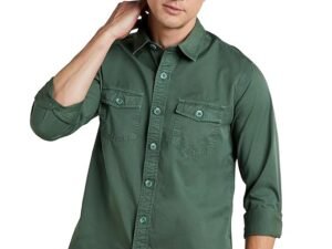 Symbol Premium Men Long Sleeve Casual Washed Cotton Twill Shirt (Regular Fit)