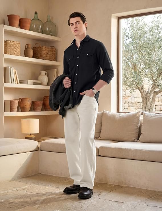 Symbol Premium Men's Casual Cotton Denim Shirt | Regular Fit | Available in Plus Sizes - Image 2
