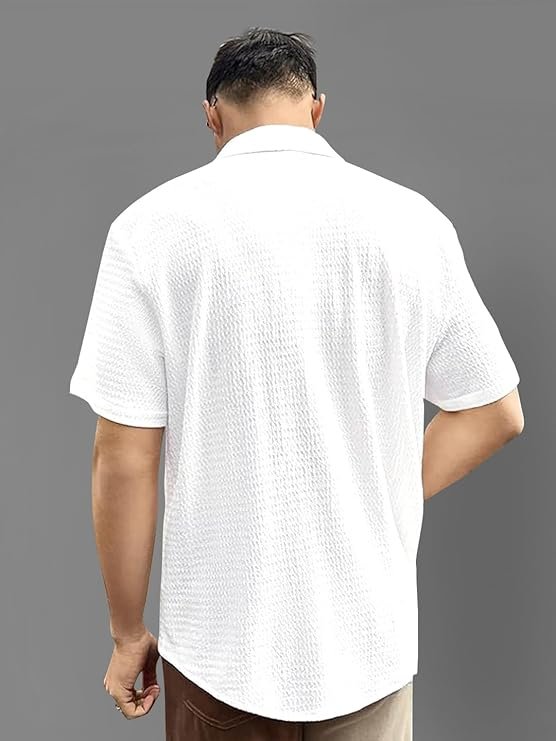 Pinkmint Men's Polycotton Regular Fit Casual Shirt | Stylish | Printed | Solid | Short Sleeve | Trendy (Available in Plus Size) - Image 2